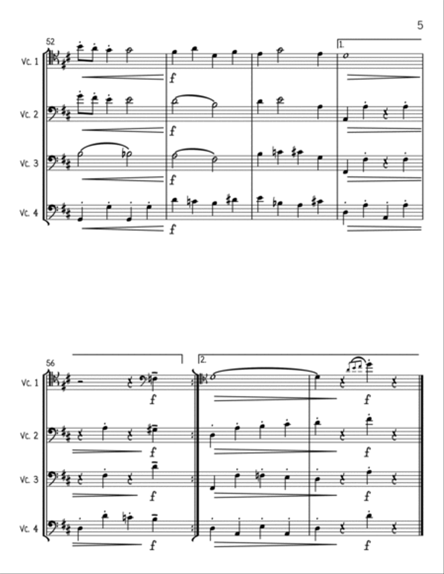 Santa Claus Is Comin' To Town Cello scores gallery preview page 5