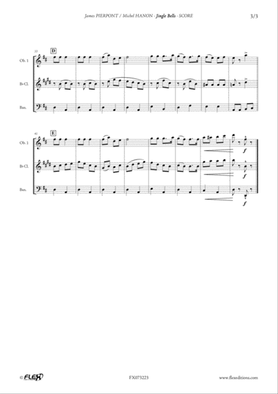 Jingle Bells Woodwind Trio scores gallery preview page 3