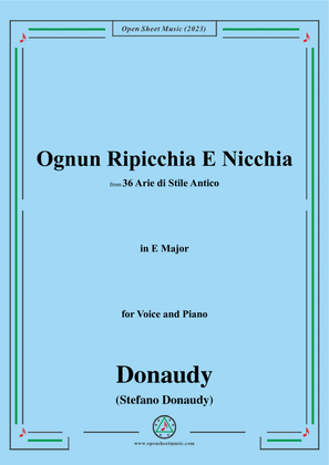 Donaudy-Ognun Ripicchia E Nicchia,in E Major