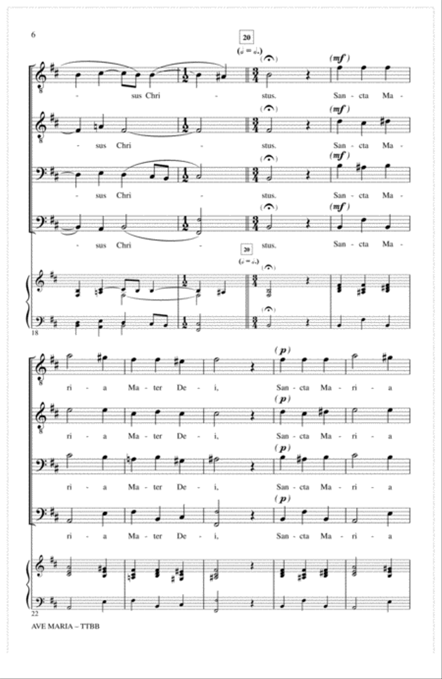 Ave Maria TTBB scores gallery preview page 4