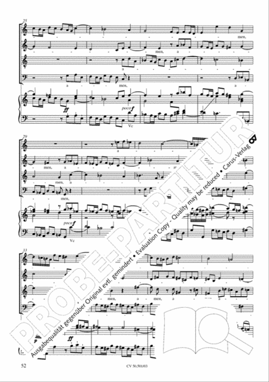 Mass in C Major 4-Part scores gallery preview page 53