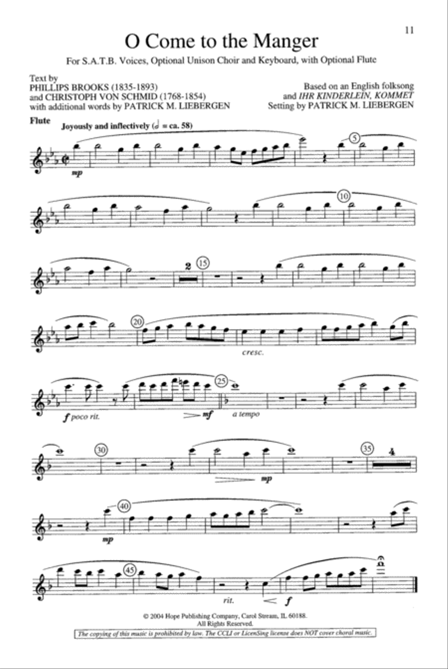 O Come to the Manger Children's Choir scores gallery preview page 11