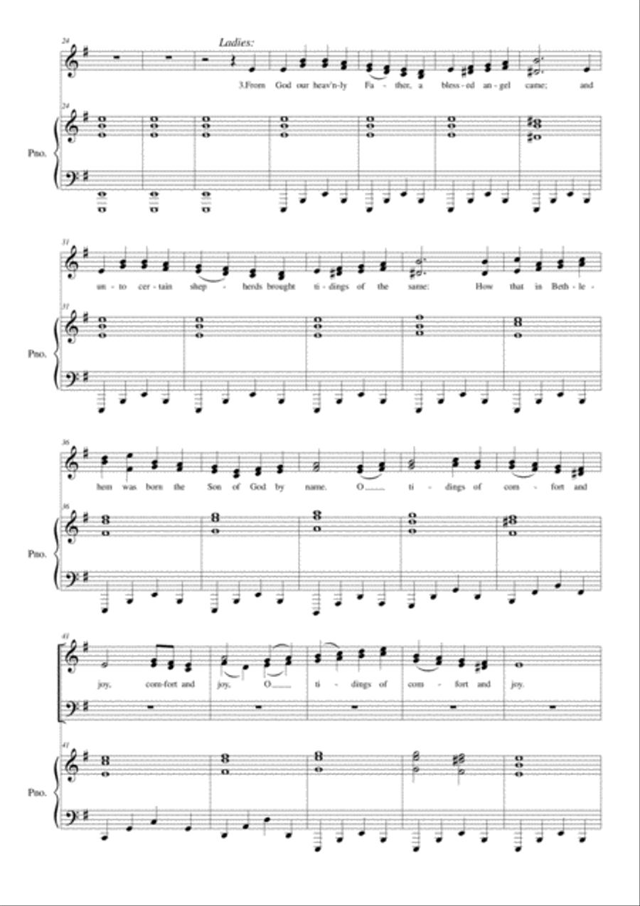 God Rest Ye, Merry Gentlemen 3-Part scores gallery preview page 3