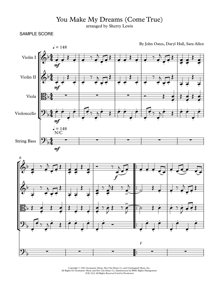 You Make My Dreams String Orchestra scores gallery preview page 1