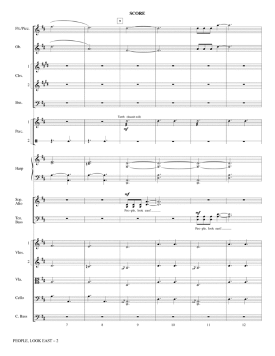 People, Look East - Full Score Choir scores gallery preview page 2
