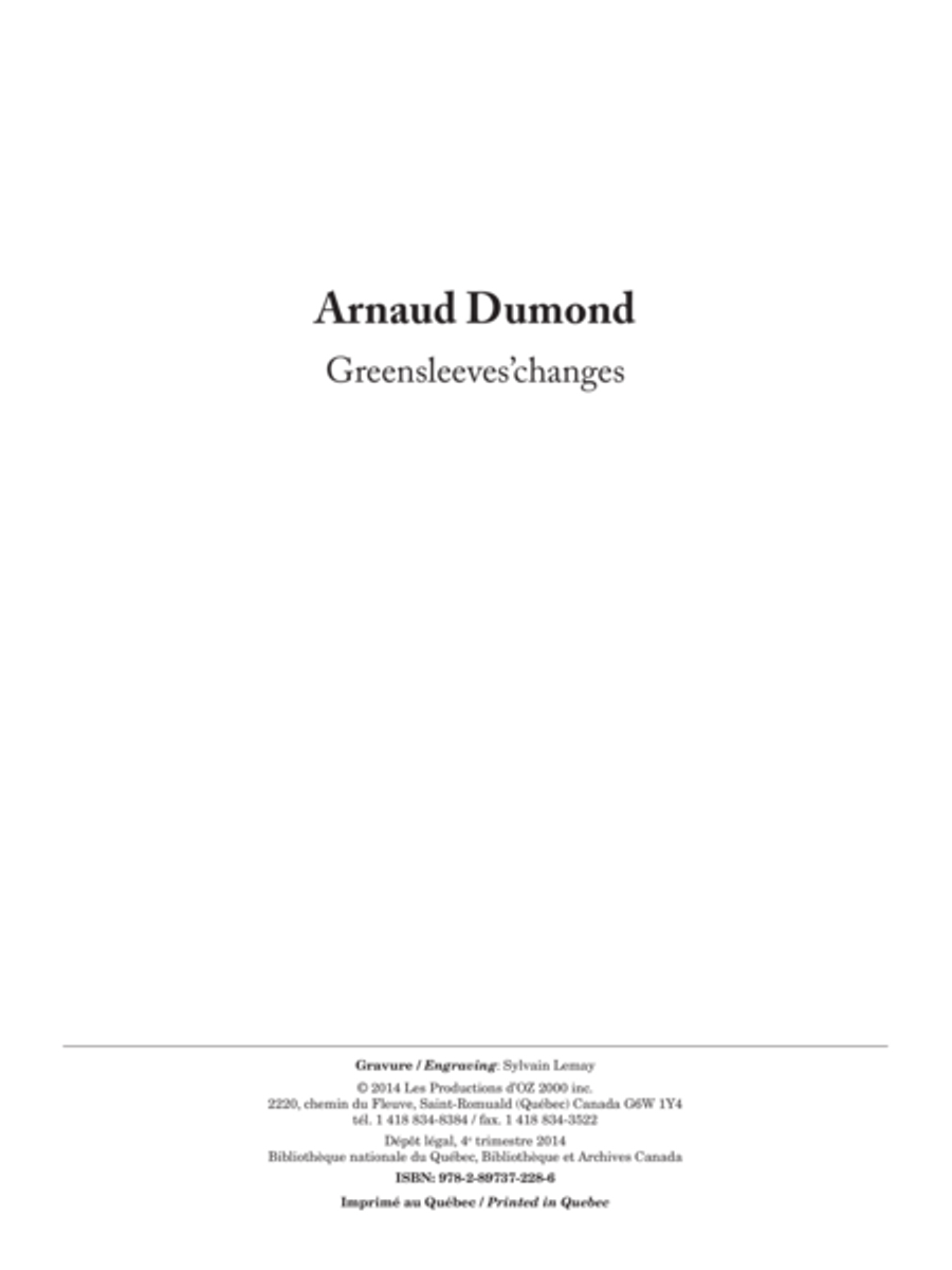 Greensleeves’changes Classical Guitar scores gallery preview page 1