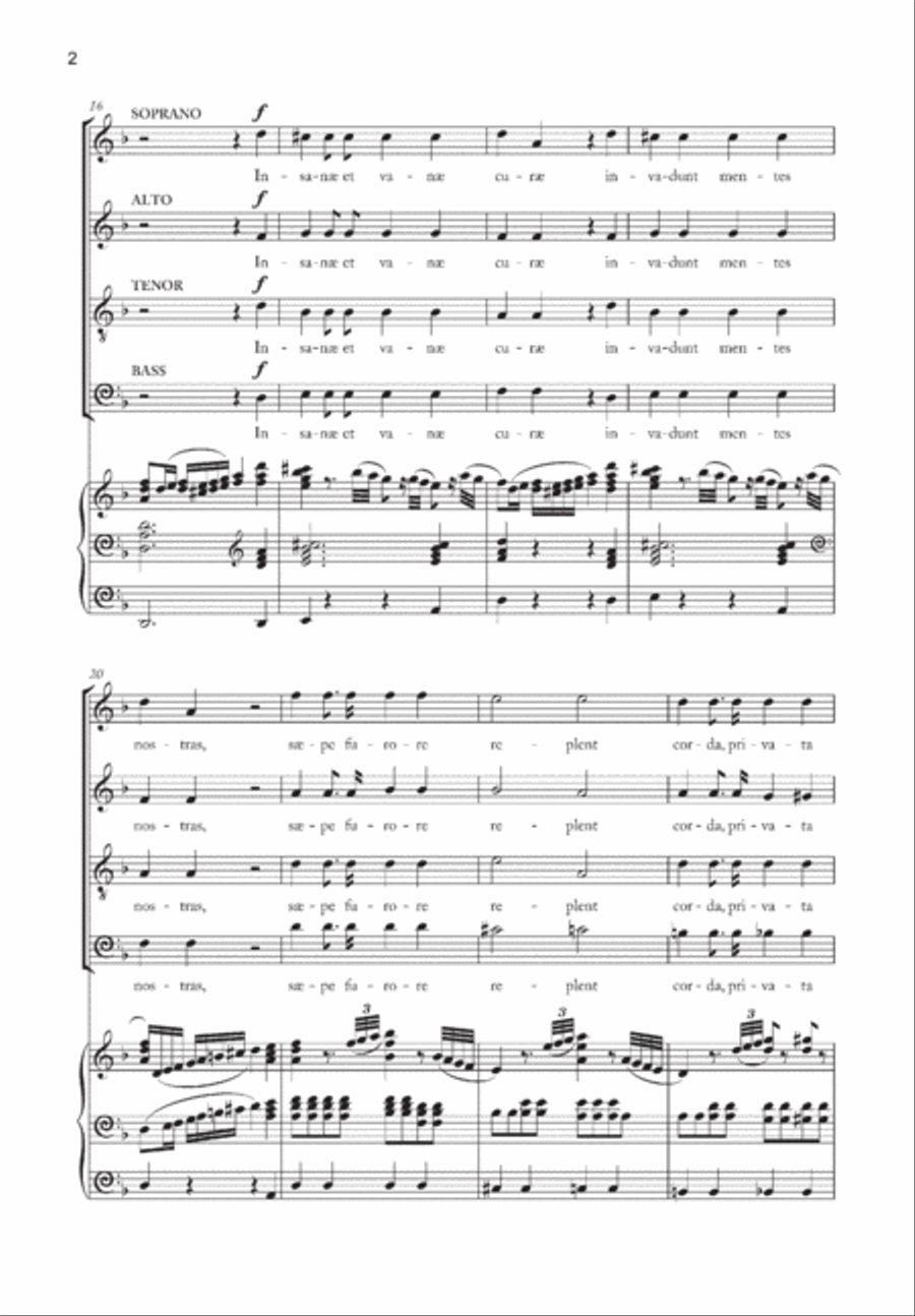 Insanae Et Vanae Curae Choir scores gallery preview page 2