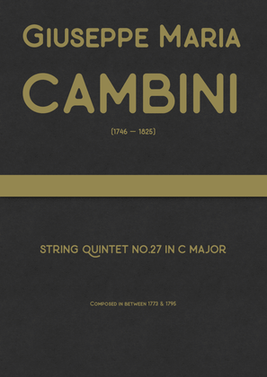 Cambini - String Quintet No.27 in C major