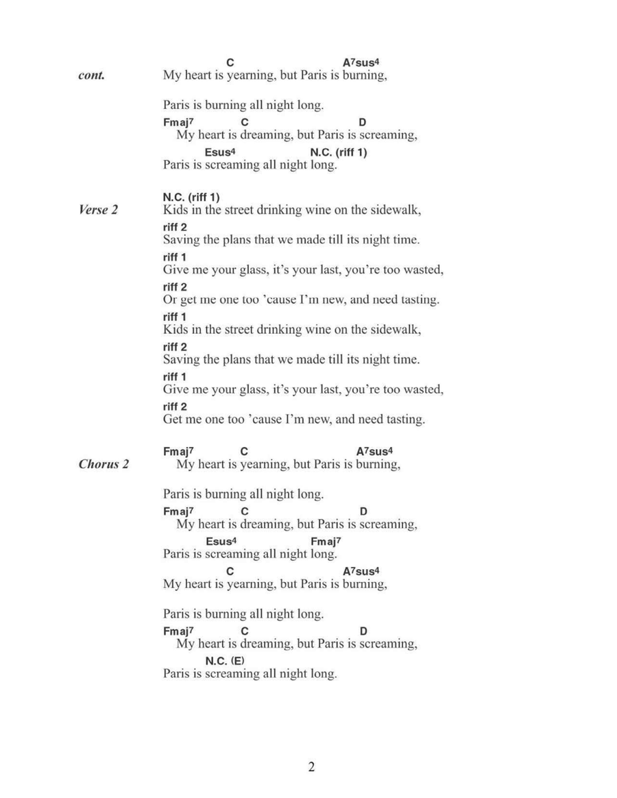 Paris Is Burning Paris Is Burning Acoustic Guitar scores gallery preview page 2