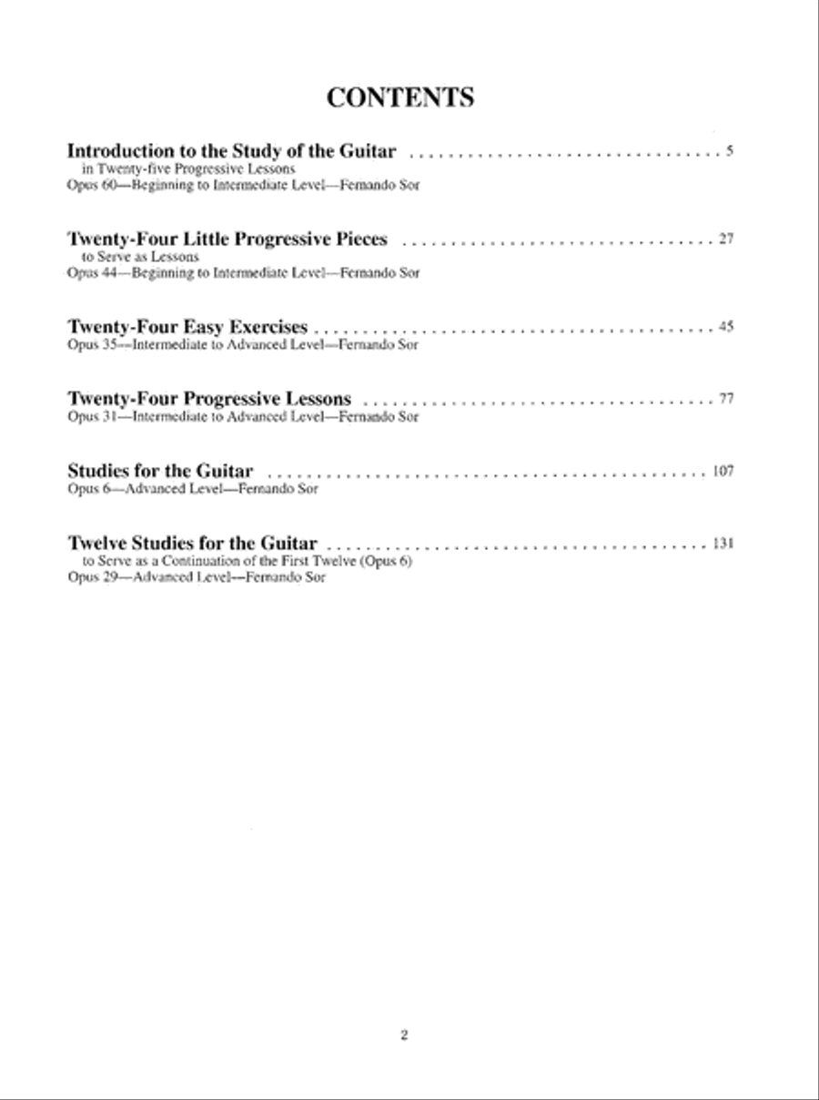 Complete Sor Studies for Classic Guitar Acoustic Guitar scores gallery preview page 3