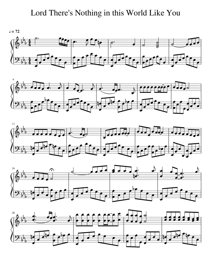 Lord There's Nothing in this World Like You Small Ensemble scores gallery preview page 1