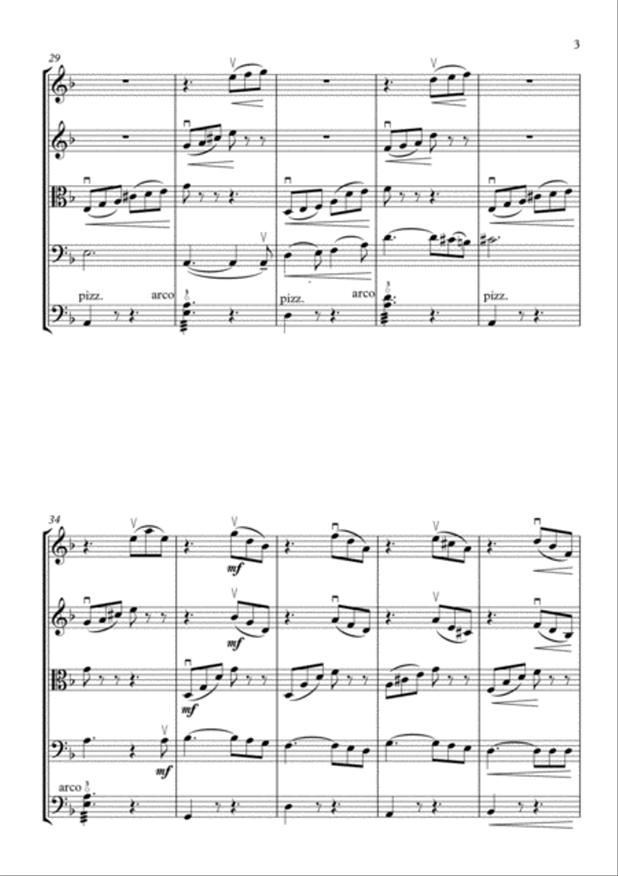 Rainstorm, for String Orchestra String Orchestra scores gallery preview page 5