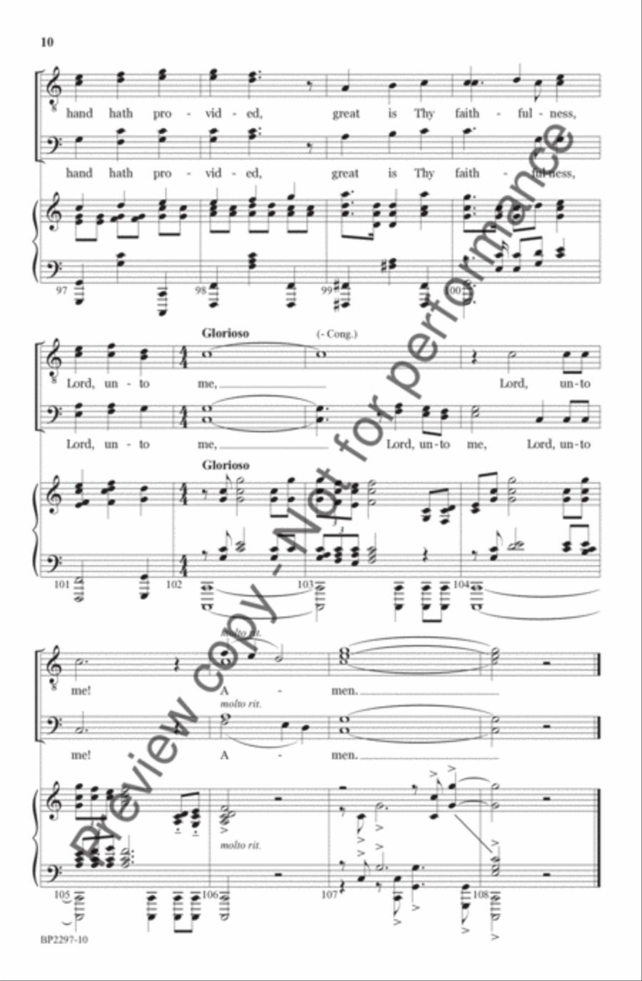 Great Is Thy Faithfulness - Forrest - TTBB TTBB scores gallery preview page 11