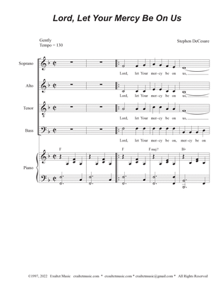 Lord, Let Your Mercy Be On Us (SATB)