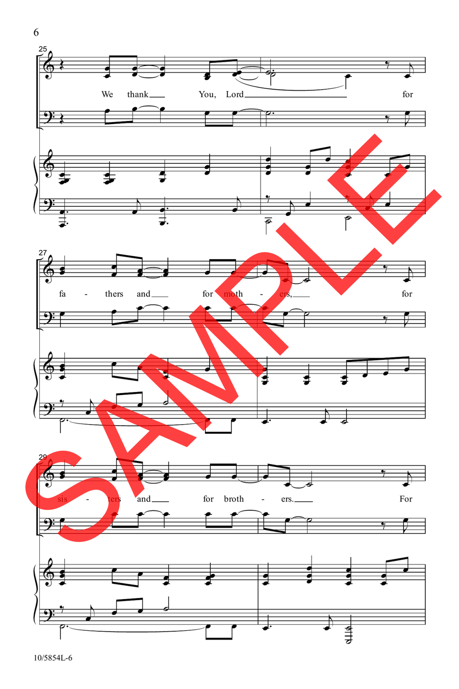 We Thank You, Lord, for Family 4-Part scores gallery preview page 5