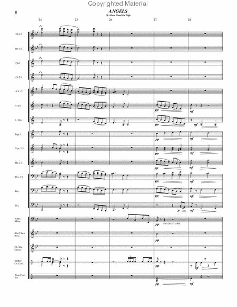 Angels We Have Heard on High Concert Band scores gallery preview page 8