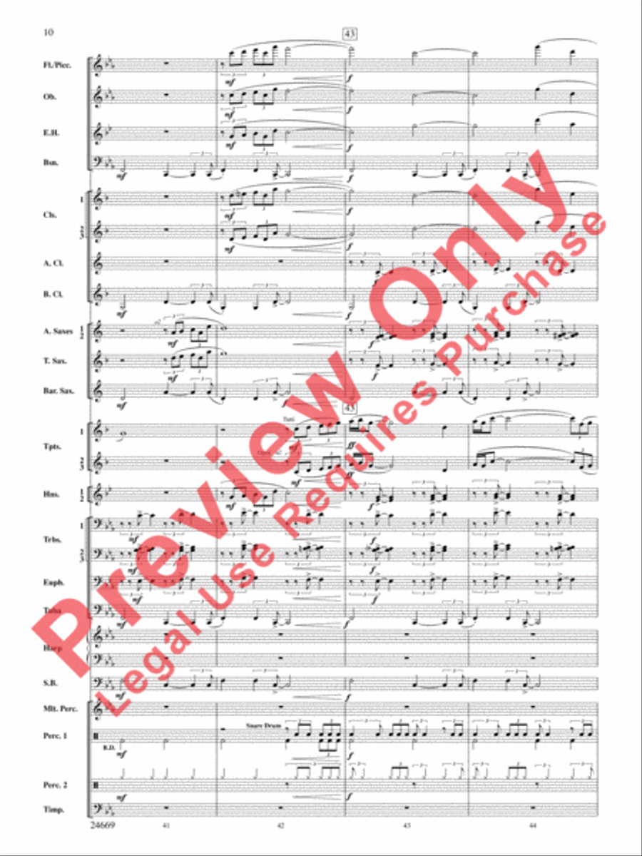 Metroplex: Three Postcards from Manhattan Concert Band scores gallery preview page 11