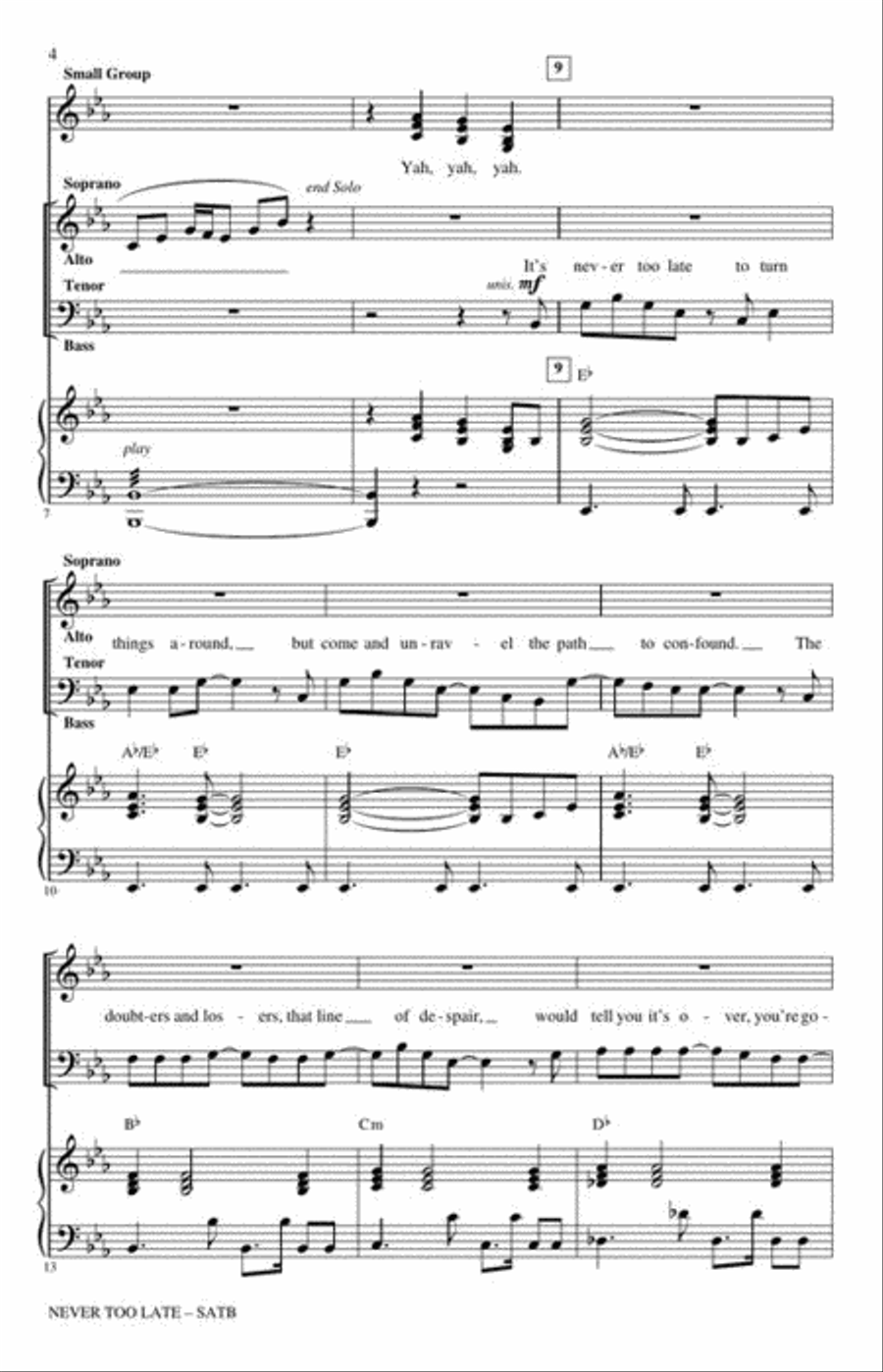 <br>Sheet music extract