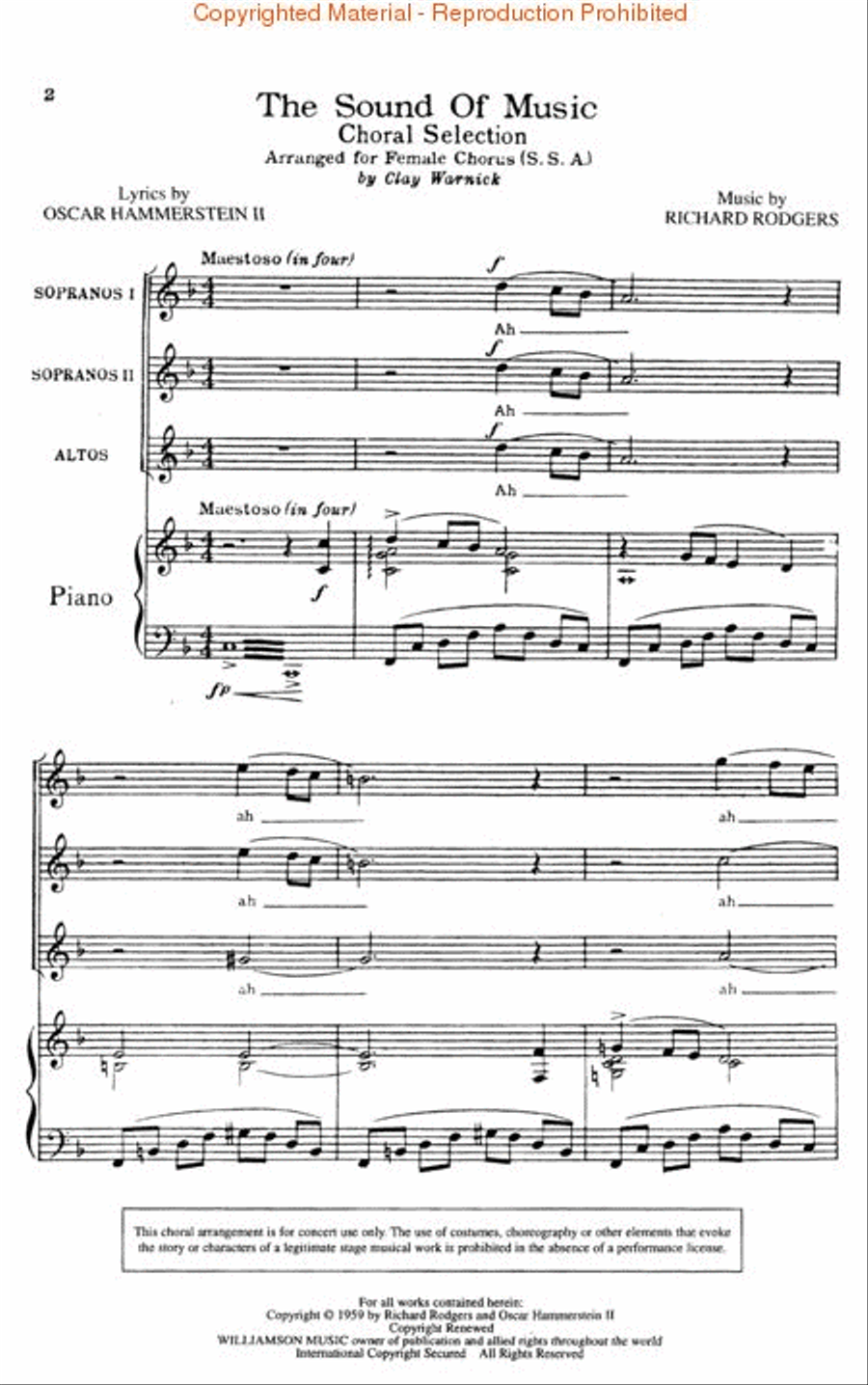 <br>Sheet music extract