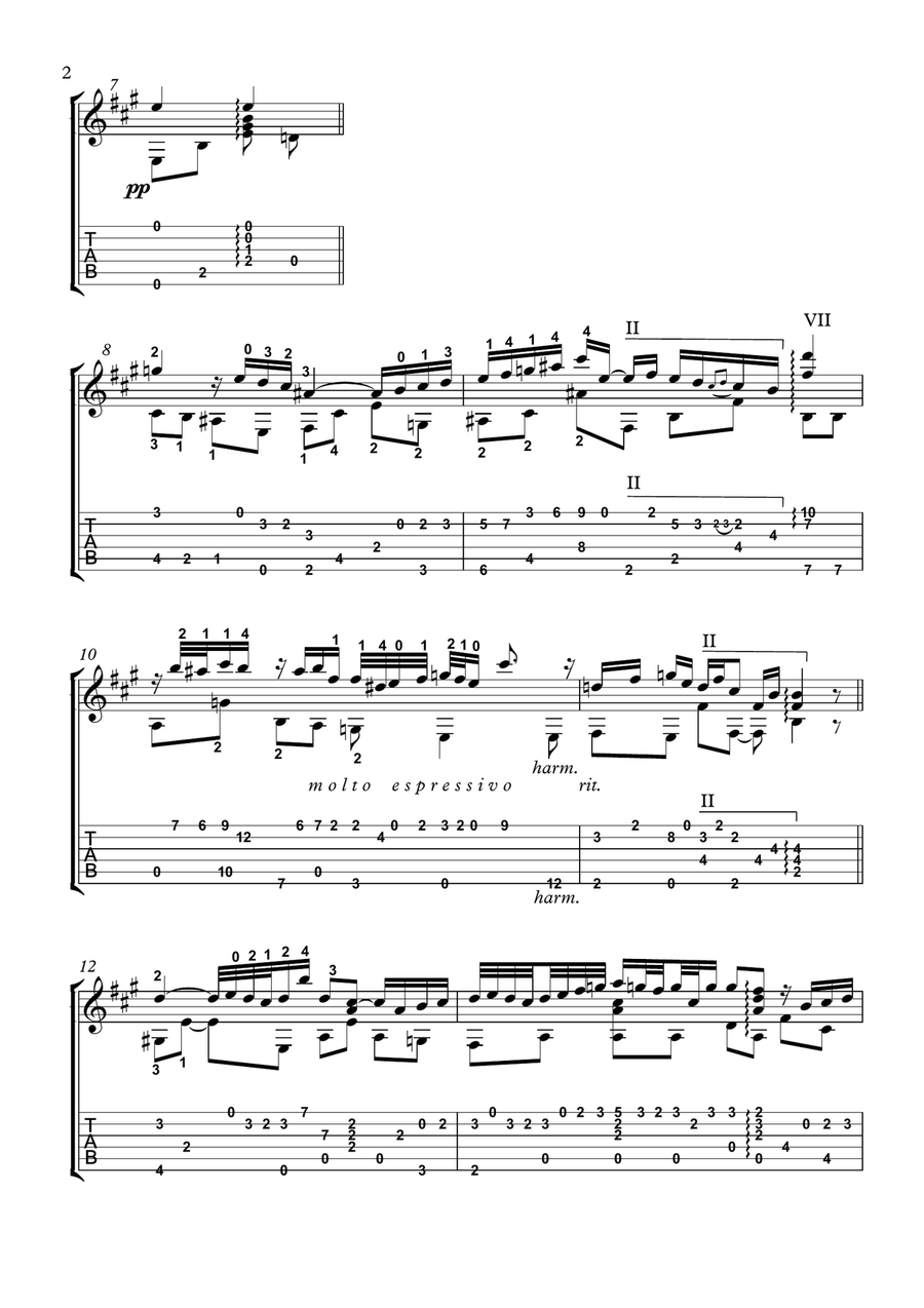 Arioso BWV 156 classical guitar solo image number null