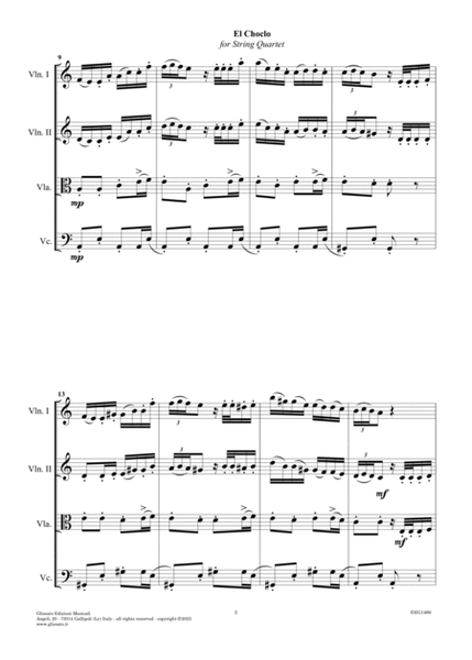 String Quartet: El Choclo (score and parts) image number null