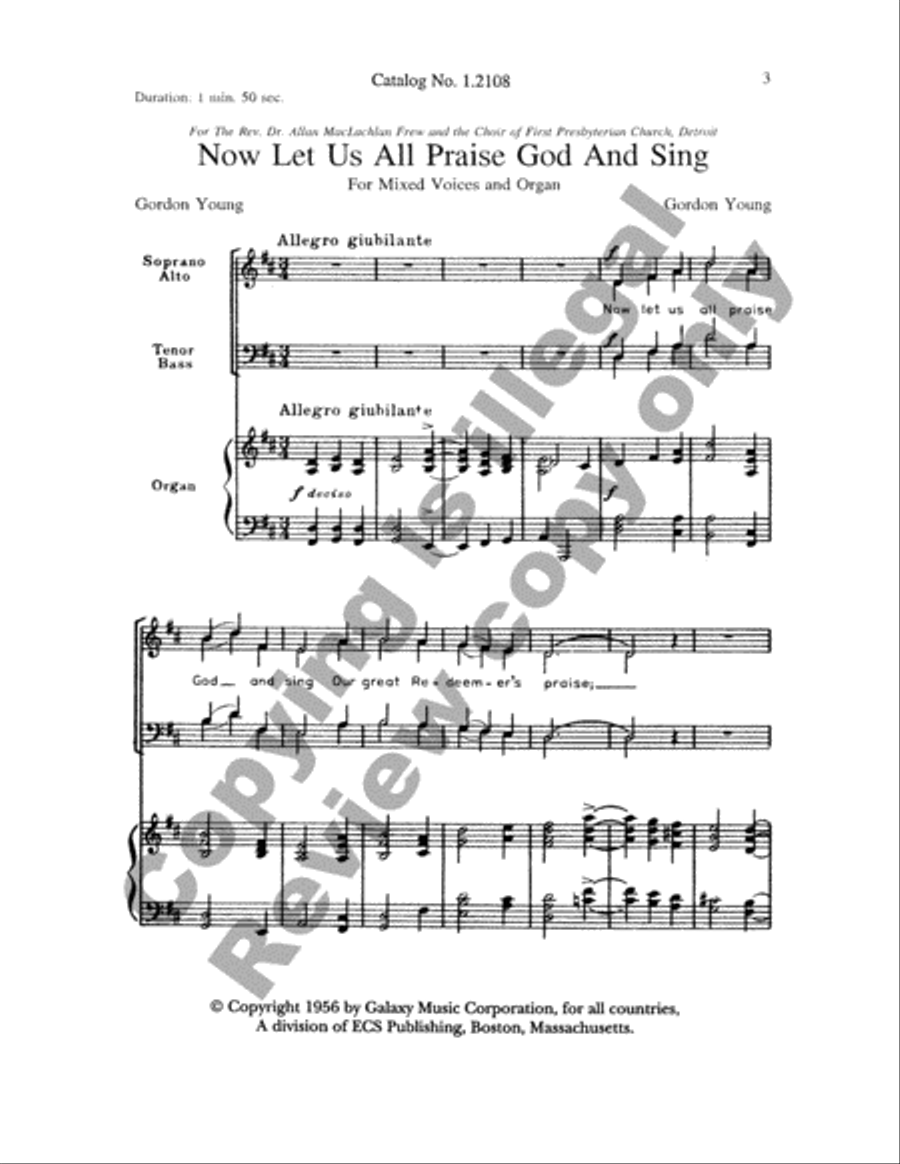 Now Let Us All Praise God and Sing 4-Part scores gallery preview page 7