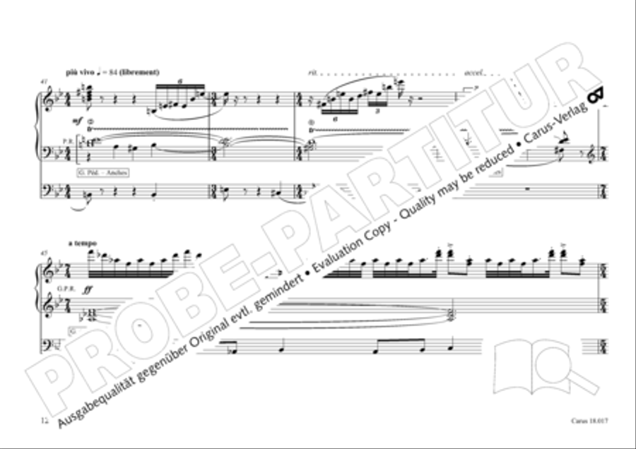 Tournemire: Funf Improvisationen fur Orgel solo Organ Solo scores gallery preview page 12