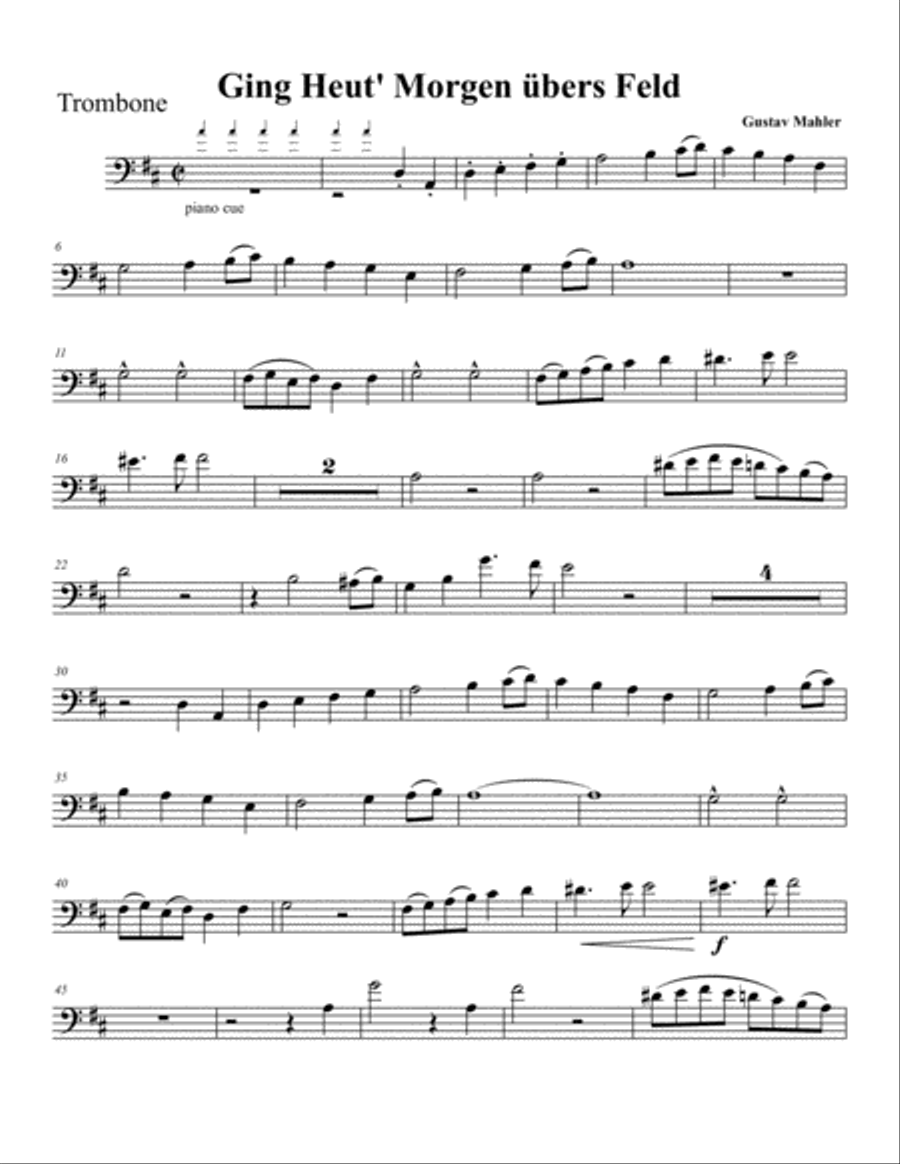 Mahler Songs of a Wayfarer No. 2 Small Ensemble scores gallery preview page 1
