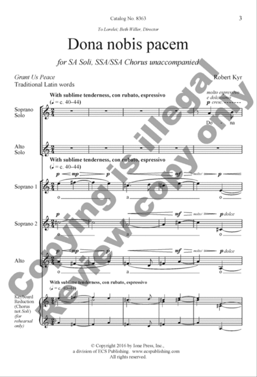Dona nobis pacem SSA scores gallery preview page 22