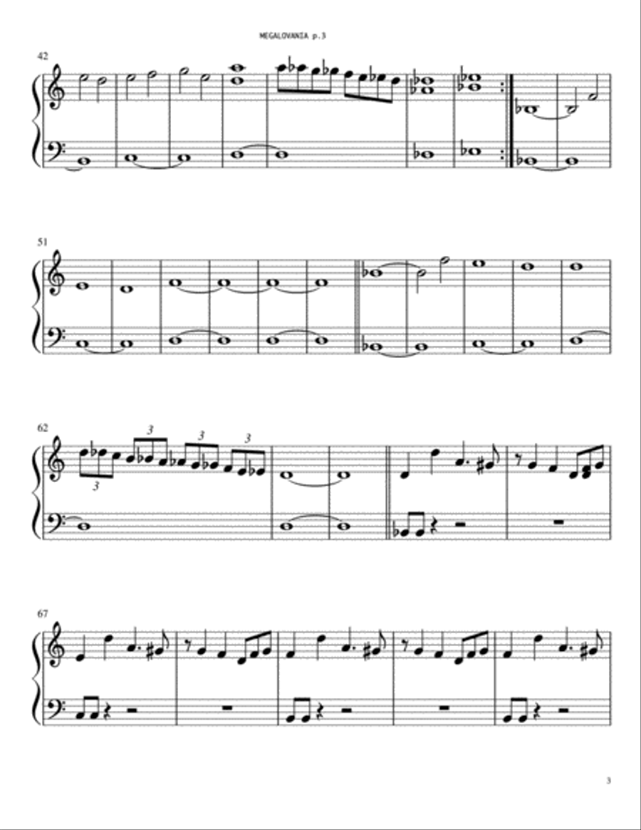 MEGALOVANIA (from Undertale) Easy Piano scores gallery preview page 3