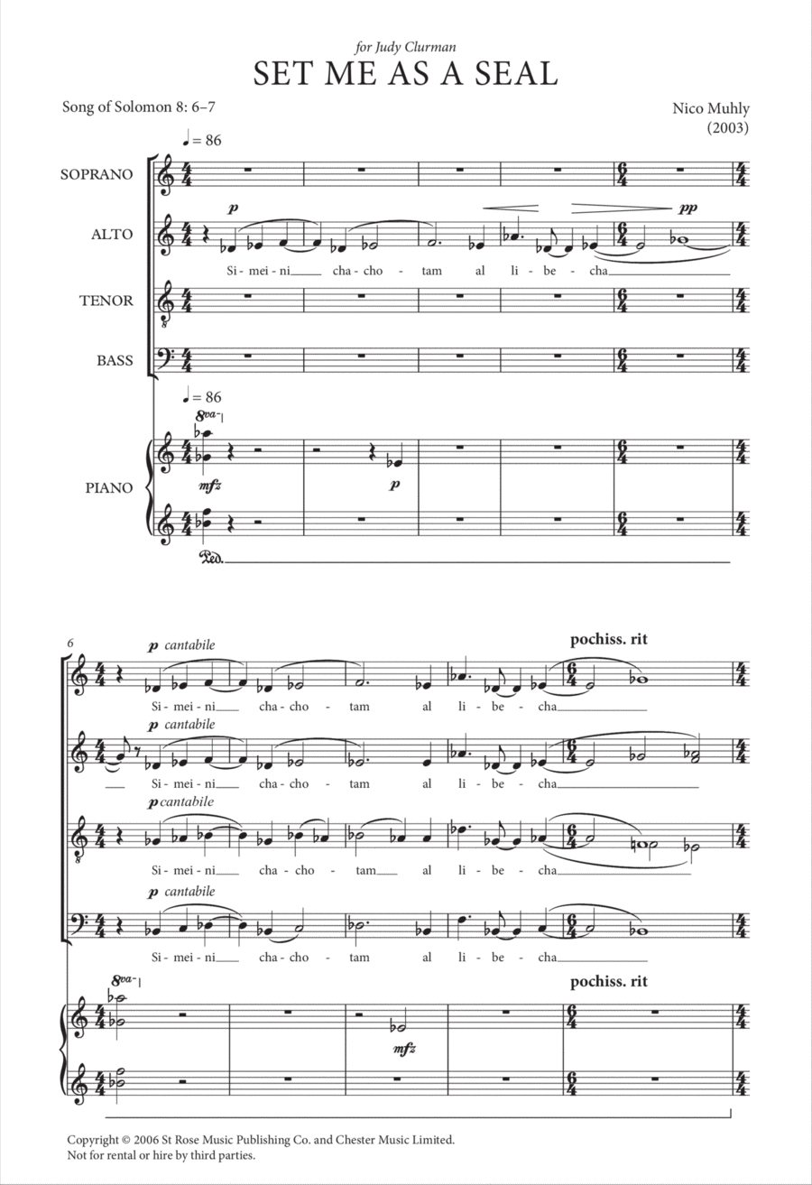 Set Me As A Seal Set Me As A Seal Choir scores gallery preview page 1