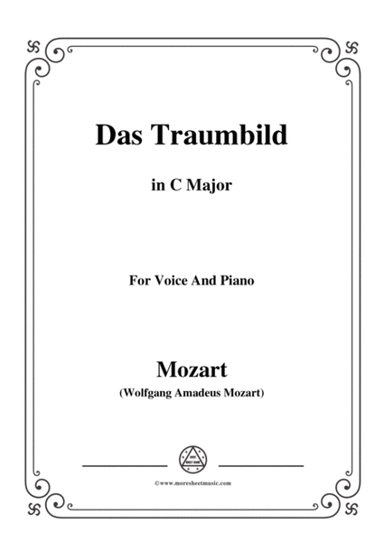 Mozart-Das traumbild,in C Major,for Voice and Piano image number null