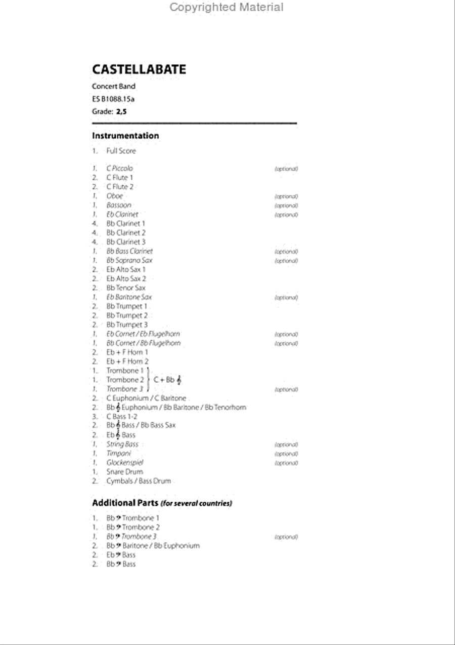 Castellabate Concert Band scores gallery preview page 2