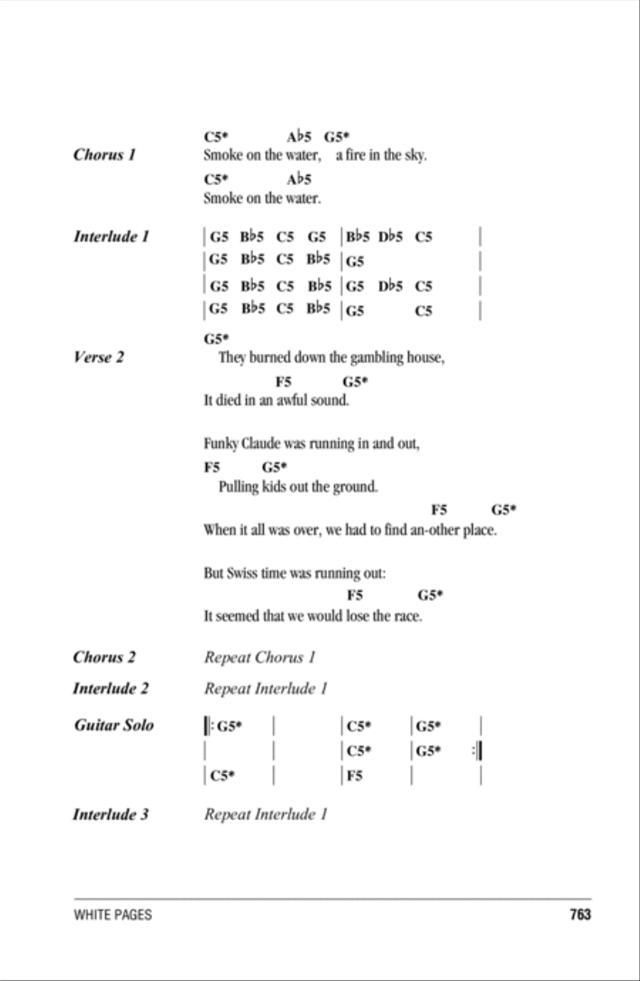 Smoke On The Water Acoustic Guitar scores gallery preview page 2