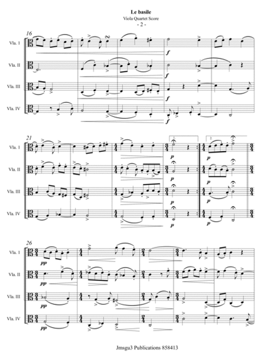 Solage: Le basile for Viola Quartet image number null