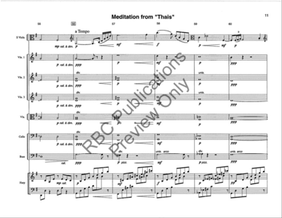 Meditation From Thais Viola W/Orch String Orchestra scores gallery preview page 14