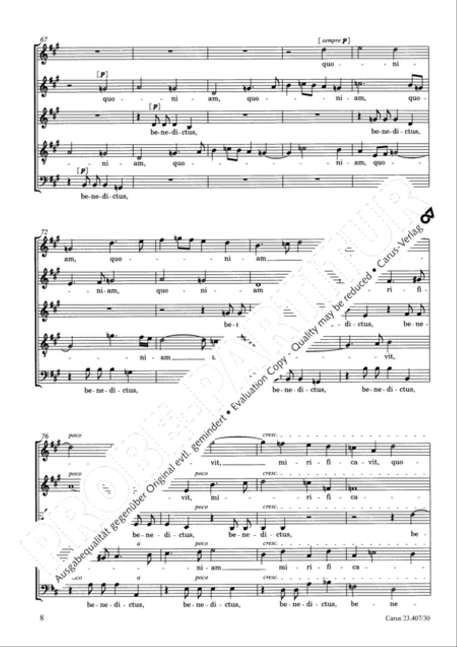 Benedictus Dominus Benedictus Dominus SSATB scores gallery preview page 9