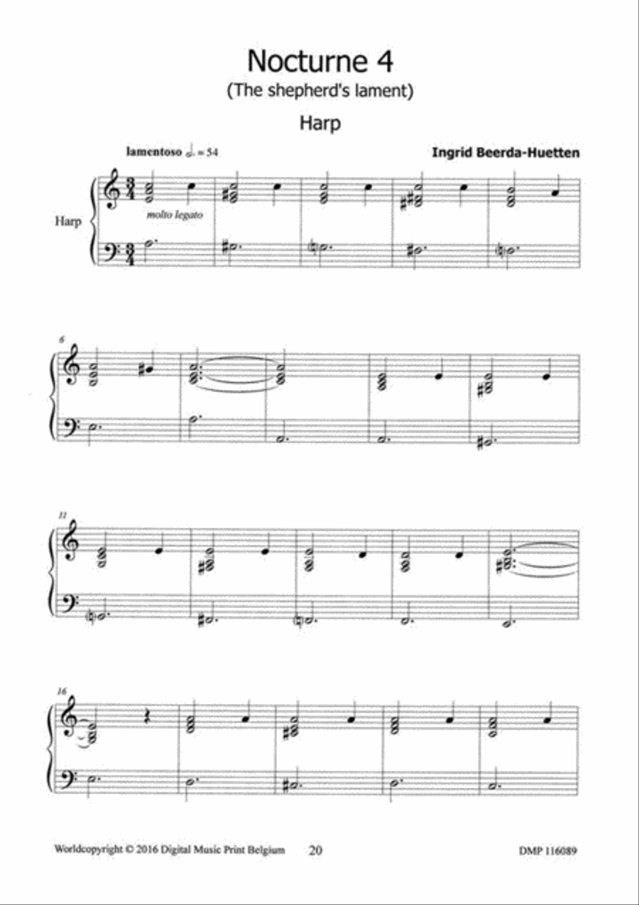 4 Nocturnes 4 Nocturnes Harp scores gallery preview page 5