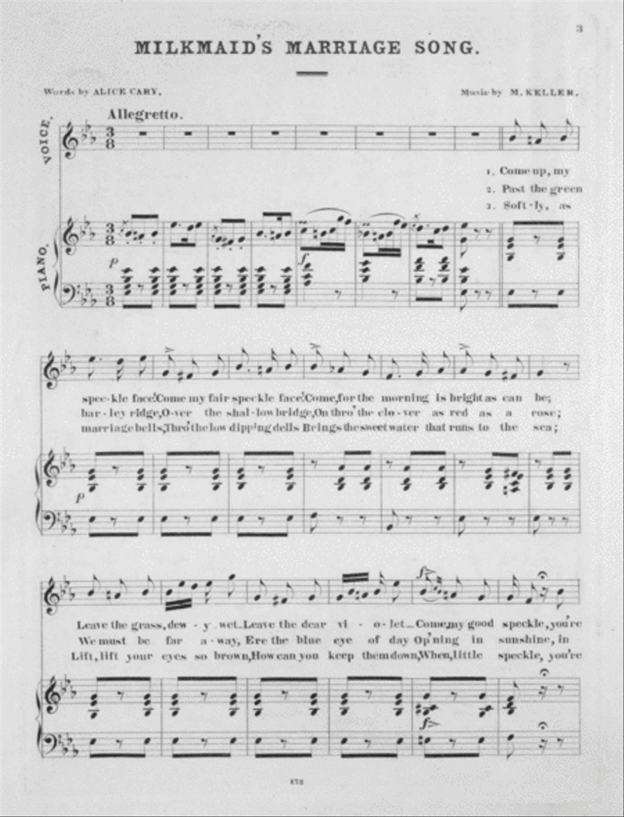 The Milkmaid's Marriage Song Voice scores gallery preview page 2