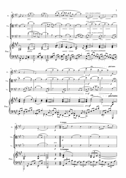 Brahms - Intermezzo Op.118 No.2 - Flute, Viola, Cello & Piano