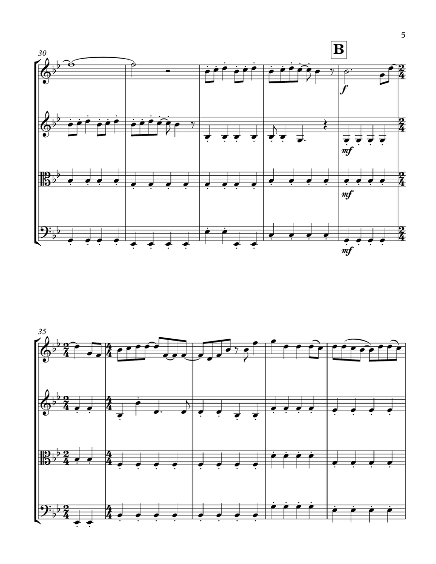 Charlie Brown String Quartet scores gallery preview page 5