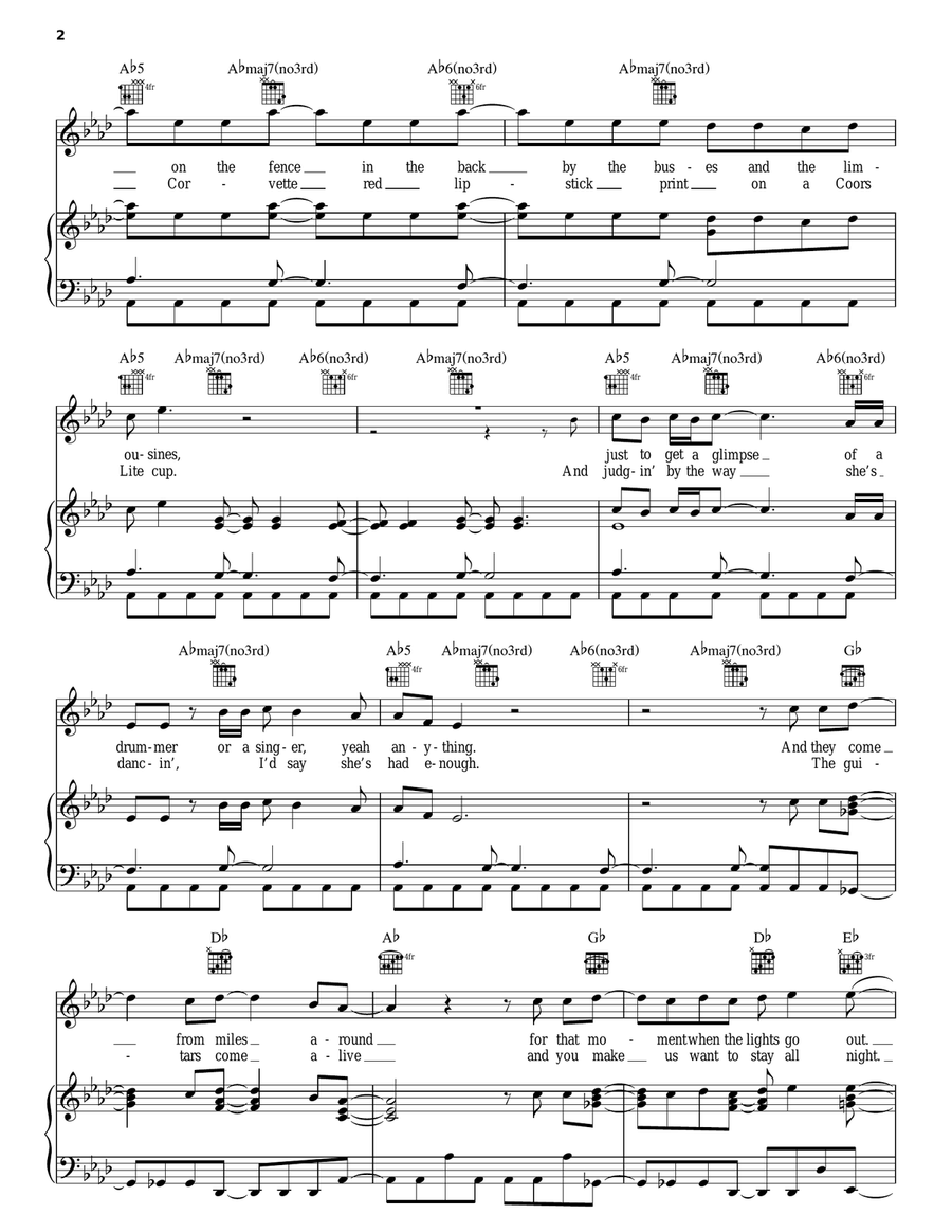 Here's To You Here's To You Piano, Vocal, Guitar scores gallery preview page 2