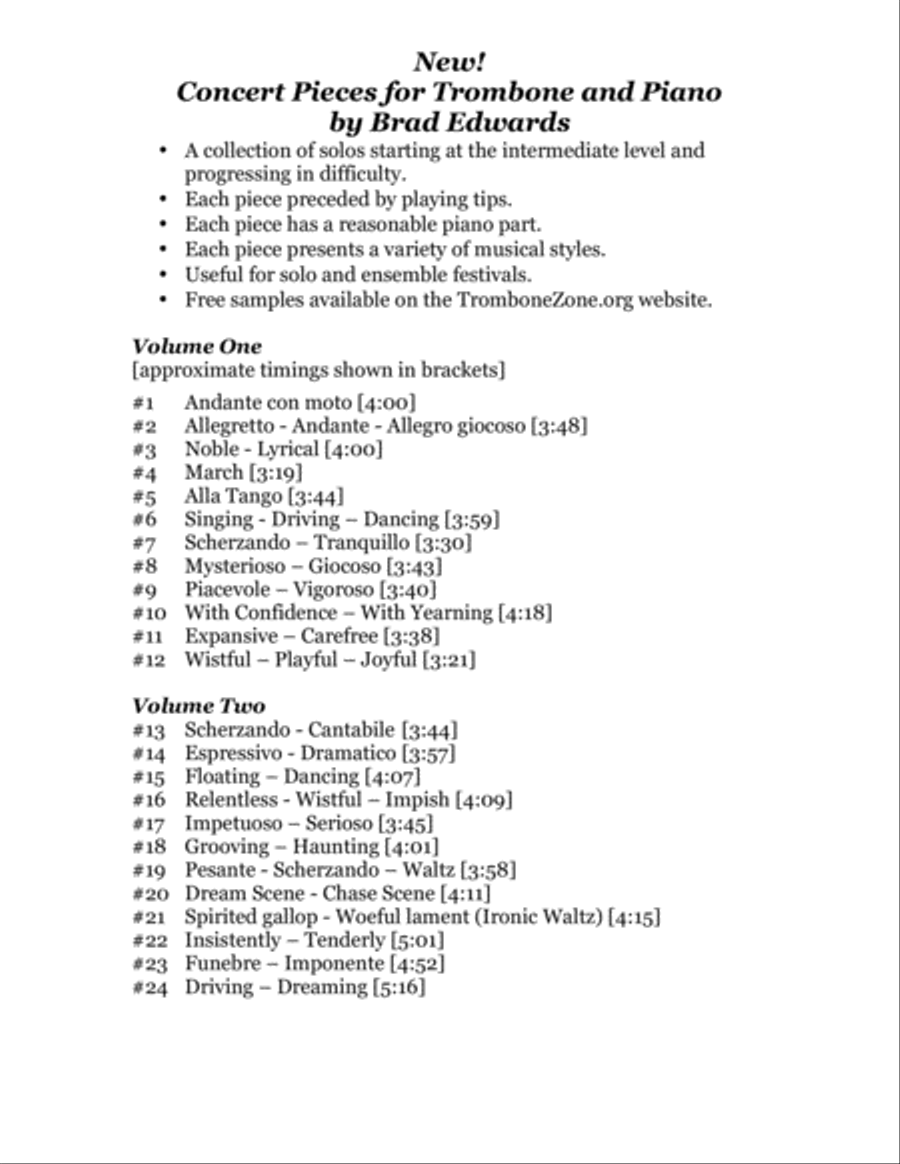Latchn Duets for Tenor and Bass Trombone Trombone Duet scores gallery preview page 4