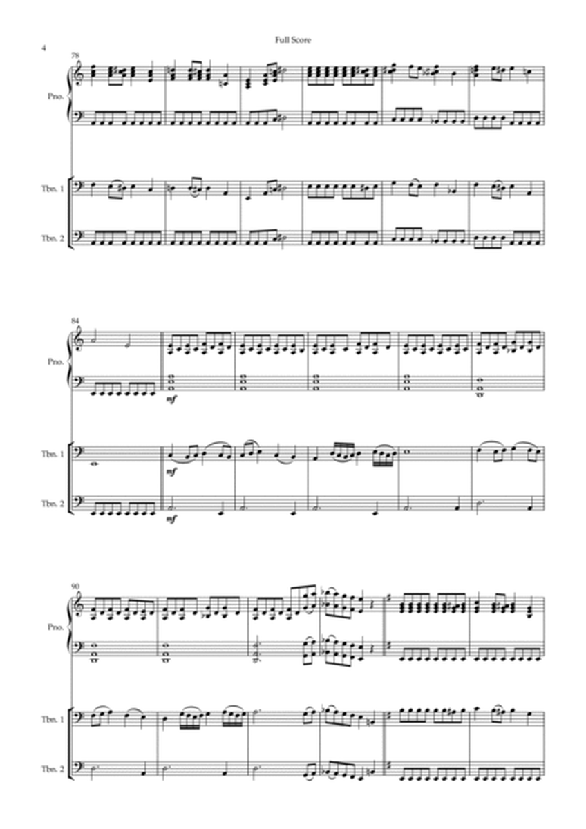 Hedwig's Theme (from Harry Potter) for Trombone Duo and Piano Accompaniment image number null