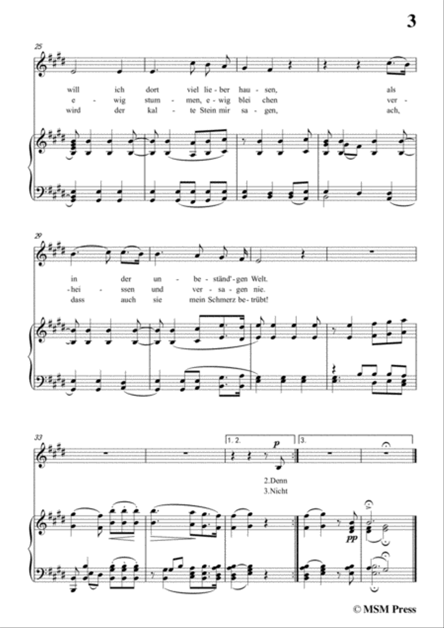 Schubert-Tiefes Leid,in e minor,for Voice&Piano Piano, Vocal scores gallery preview page 5