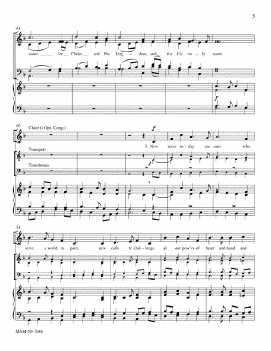 Give Thanks to God on High Choir scores gallery preview page 5