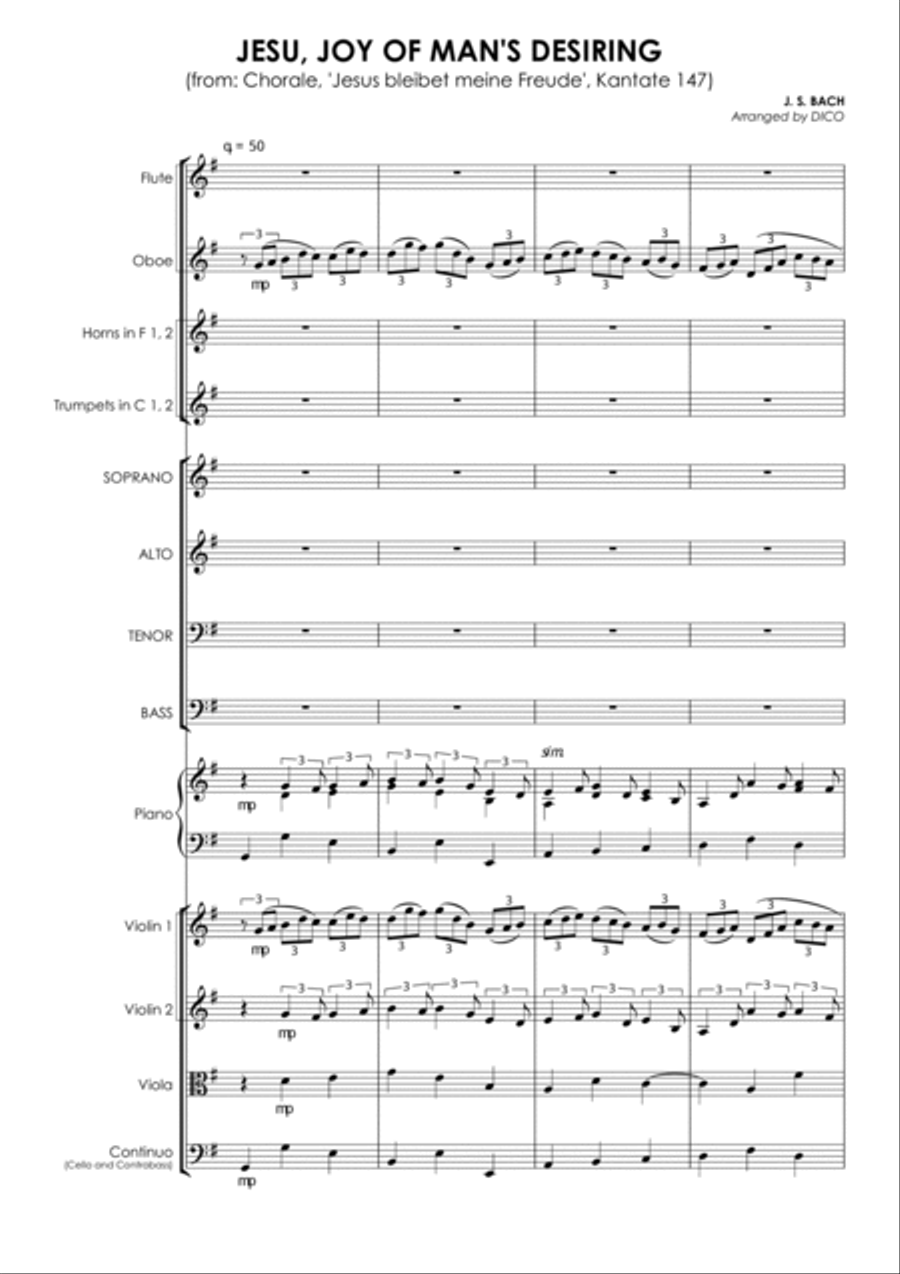 Jesu, Joy of Man's Desiring - for choir & orchestra Choir scores gallery preview page 2