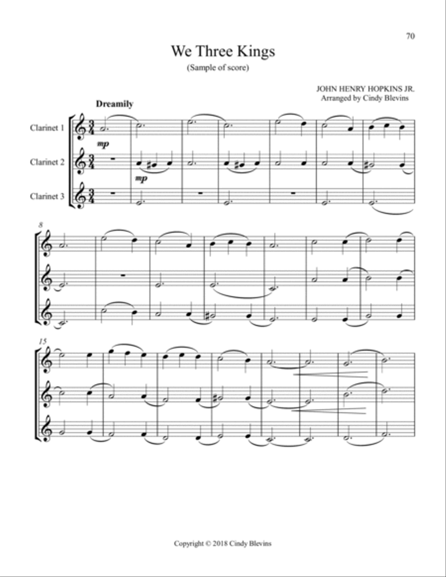 Clarinet Trios for Christmas, Vol. II Clarinet Trio scores gallery preview page 5
