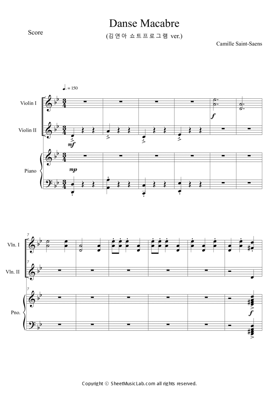 Danse Macabre Danse Macabre Piano Trio scores gallery preview page 1
