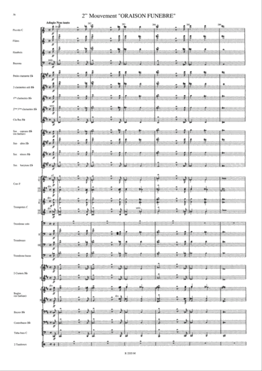 Symphonie Funebre et Triomphale Concert Band scores gallery preview page 20